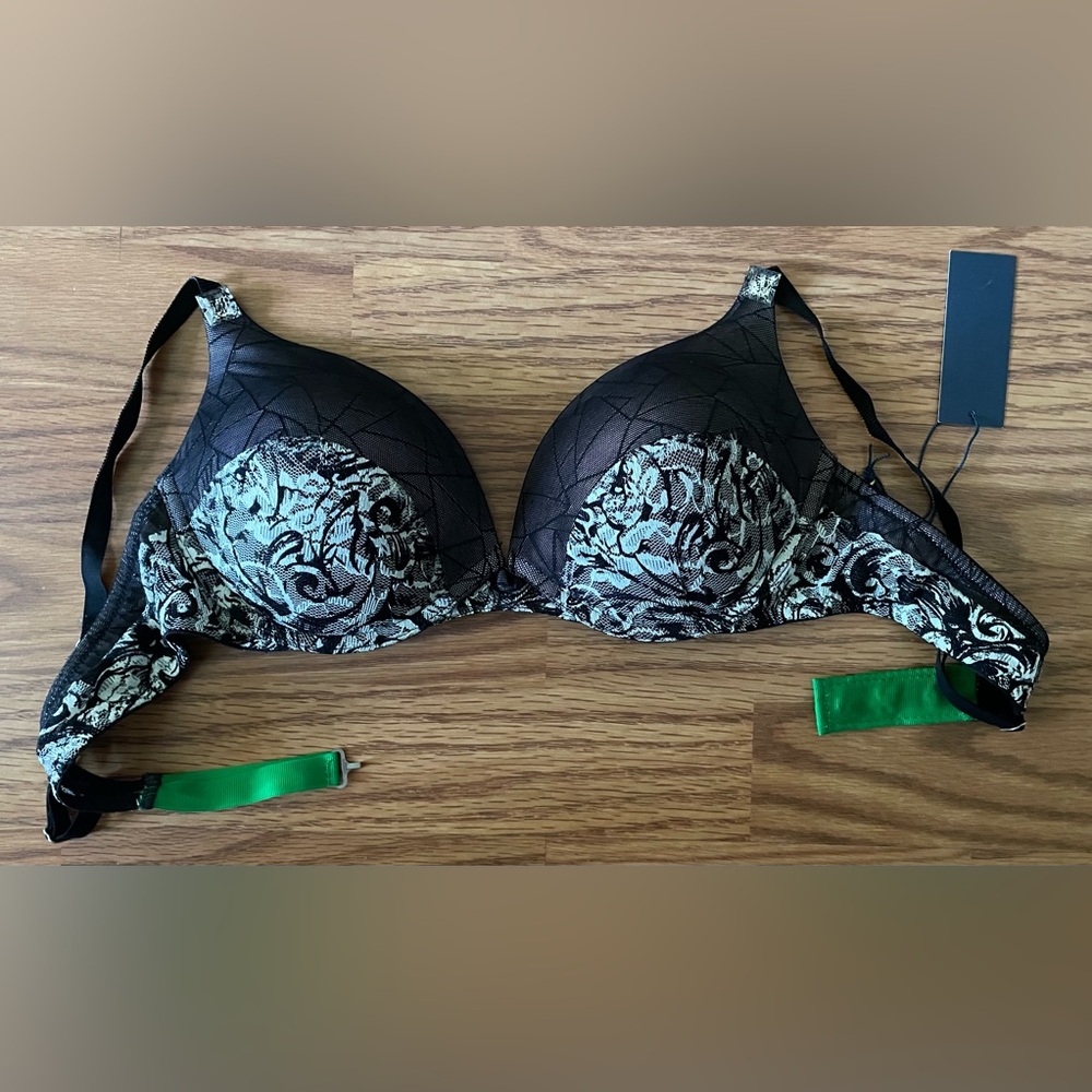 The Lake & Stars Lingerie Deal Toy Printed Lace Push Up Bra 36B